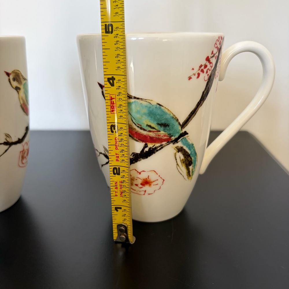 Lenox Simply Fine Chirp Bone China Mug 16 Fl Oz - Bird & Floral Design. - Picture 9 of 9